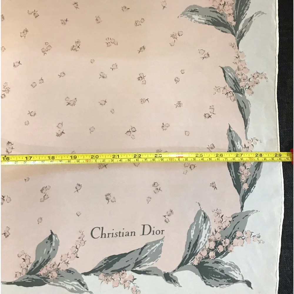 Christian Dior Pink Floral Silk Scarf 😍🌸